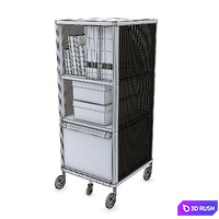 Ikea Bekant Storage unit 3D Model Vray