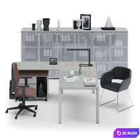 Office workspace LAS OXI (v1) 3D Model Corona