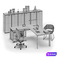 Office workspace LAS OXI (v1) 3D Model Corona