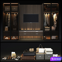 Cloakroom with Poliform TV zone fitted_1 3D Model Vray