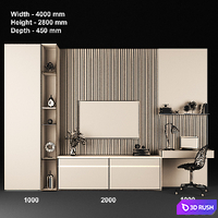 Furniture composition 79 3D Model Vray