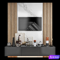 TV Wall | Set 20 3D Model Vray