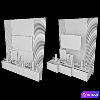 TV Wall | Set 20 3D Model Vray
