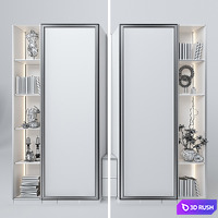 Cabinet with TV area 4 3D Model Vray