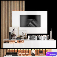 TV Wall | Set 24 3D Model Vray