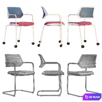 Steelcase - Office Chair Qivi Set1 3D Model Vray, Corona