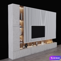 TV Set 94 3D Model Vray, Corona