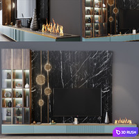 TV Set 100 3D Model Vray, Corona