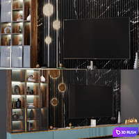 TV Set 100 3D Model Vray, Corona