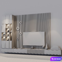 TV Set 100 3D Model Vray, Corona