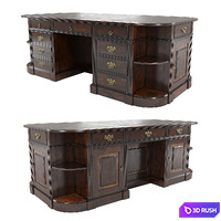 Classic cabinet table in wood in patina 3D Model Corona