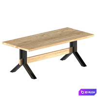 Oak table - Harlem, old oak Oldwood 3D Model Vray