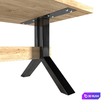 Oak table - Harlem, old oak Oldwood 3D Model Vray