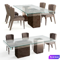 Visionnaire Cabiria chair Marty table 3D Model Corona