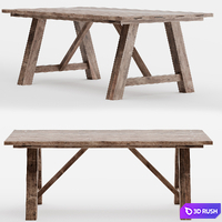 Castle dining table 3D Model Corona