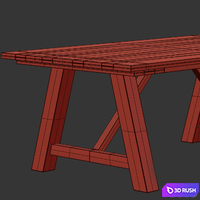 Castle dining table 3D Model Corona