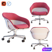 Coalesse - SW_1 Conference Seating &amp; Pouf 3D Model Vray, Corona