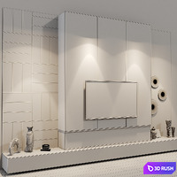 TV Set 105 3D Model Vray, Corona