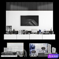 TV Wall | Set 33 3D Model Vray