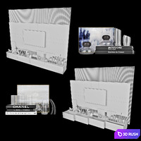 TV Wall | Set 33 3D Model Vray