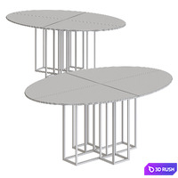 NV Gallery Valiano Dining Table 3D Model Vray, Corona