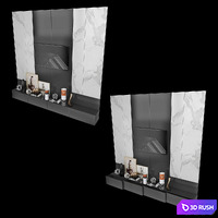 TV Wall | Set 35 3D Model Vray