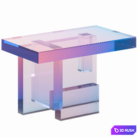 Coffee table Crystal Series 04 3D Model Vray, Corona