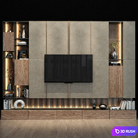 TV shelf 088 3D Model Vray