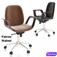 Patron Walnut Office Chair 3D Model Vray