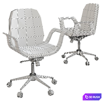Patron Walnut Office Chair 3D Model Vray