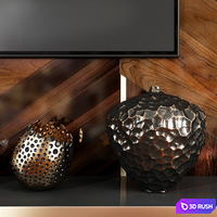 TV Wall Units Set 04 3D Model Vray
