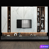 TV Shelf 101 3D Model Vray