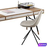 BoConcept / Cupertino Table + Ottawa Chair 3D Model Vray