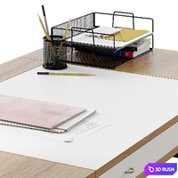 BoConcept / Cupertino Table + Ottawa Chair 3D Model Vray