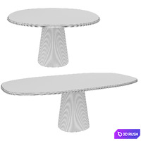 Table Meridiani OWEN 210/140 by Andrea Parisio 3D Model Corona