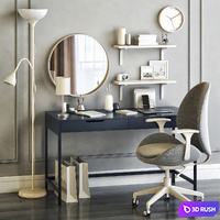 IKEA Women's dressing table and workplace 3D Model Vray, Corona