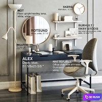 IKEA Women's dressing table and workplace 3D Model Vray, Corona