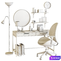 IKEA Women's dressing table and workplace 3D Model Vray, Corona