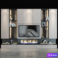 TV Shelf 0124 3D Model Vray
