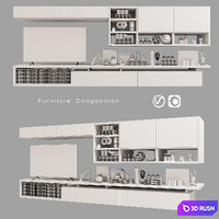 Roche Bobois | Set 51 3D Model Vray, Corona