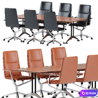Wilkhahn logon table &amp; sola chair 3D Model Corona