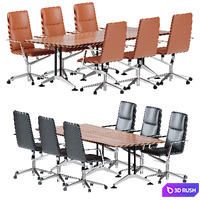Wilkhahn logon table &amp; sola chair 3D Model Corona