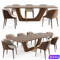 Table and chair GREENWICH GOLDIE 3D Model Vray