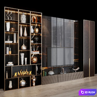 TV Set 127 3D Model Vray, Corona