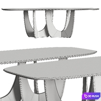 More Cala Dining Table 3D Model Vray, Corona