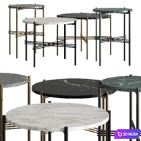 Gubi TS Coffee &amp; Side Tables 3D Model Vray, Corona