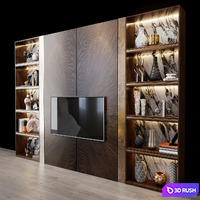 TV Set 134 3D Model Vray, Corona