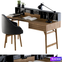 Work table comfort 3D Model Vray, Corona