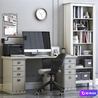 IKEA office workplace 10 3D Model Vray, Corona
