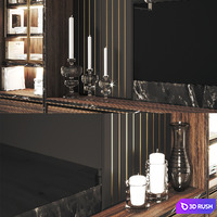 TV_Set_001 3D Model Vray, Corona